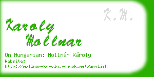 karoly mollnar business card